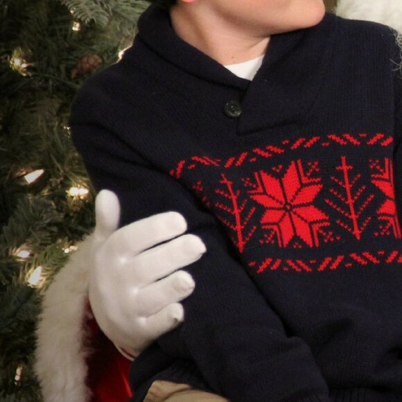 Lands' End Boy's Snowflake Sweater - Picture 2 of 4